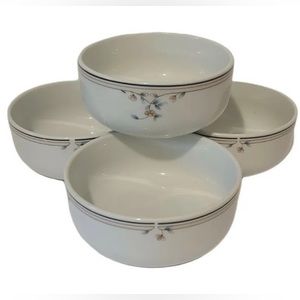 Set of 4 Princess House Fine Porcelain Soup Cereal Bowls